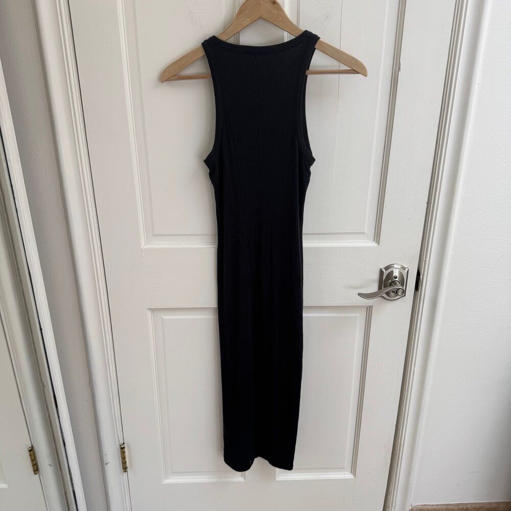 Beyond Yoga Ease Into It Midi Ribbed Tank Dress Black XS - Picture 6 of 9